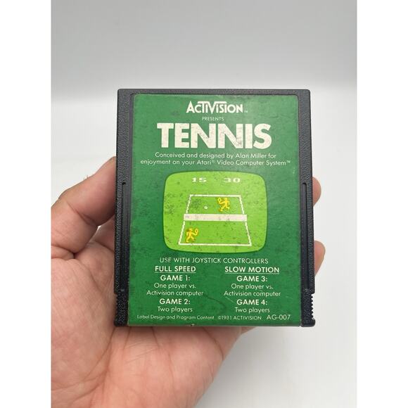 Tennis (Atari 2600) Cartridge CLEANED & TESTED - Picture 1 of 3